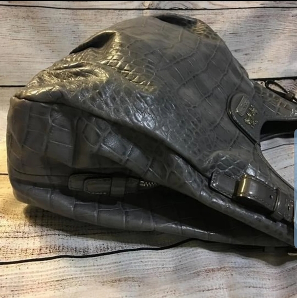 Coach Maggie Croco Leather Multi Compartment Hobo